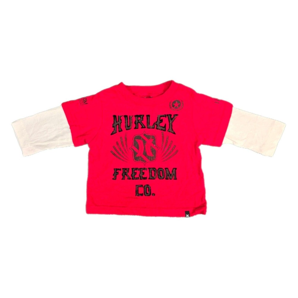 NEW Hurley 12 months long sleeve T shirt boys Red logo long sleeve